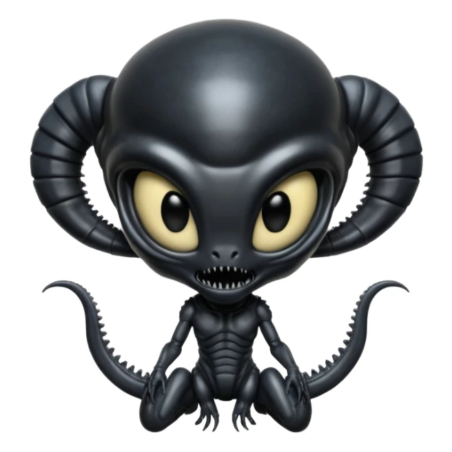 baby xenomorph from movie alien sticker
