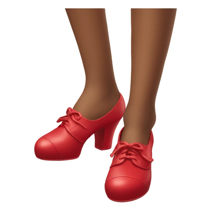 Red Chanel shoes on feet sticker