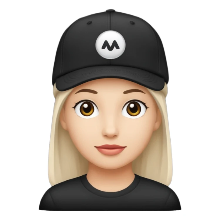  une casquette avec un logo businness sticker