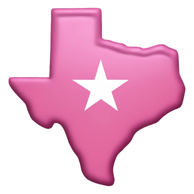 Pink state of Texas  sticker