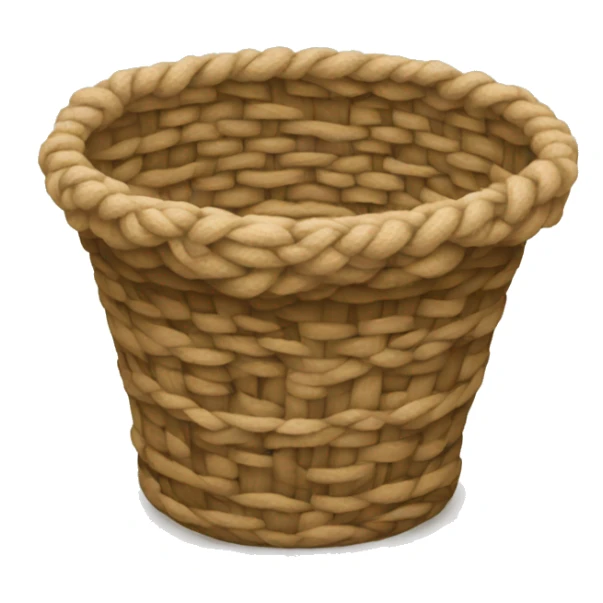 knitted empty basket sticker