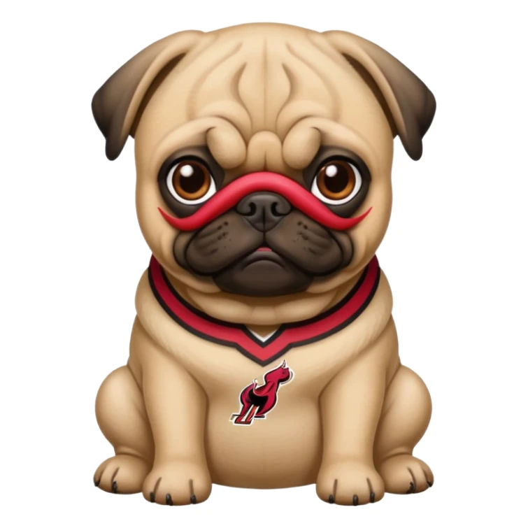 miami heat logo pug dog sticker