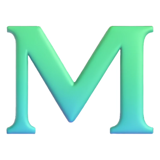 elegant furniture store logo with letter M sticker