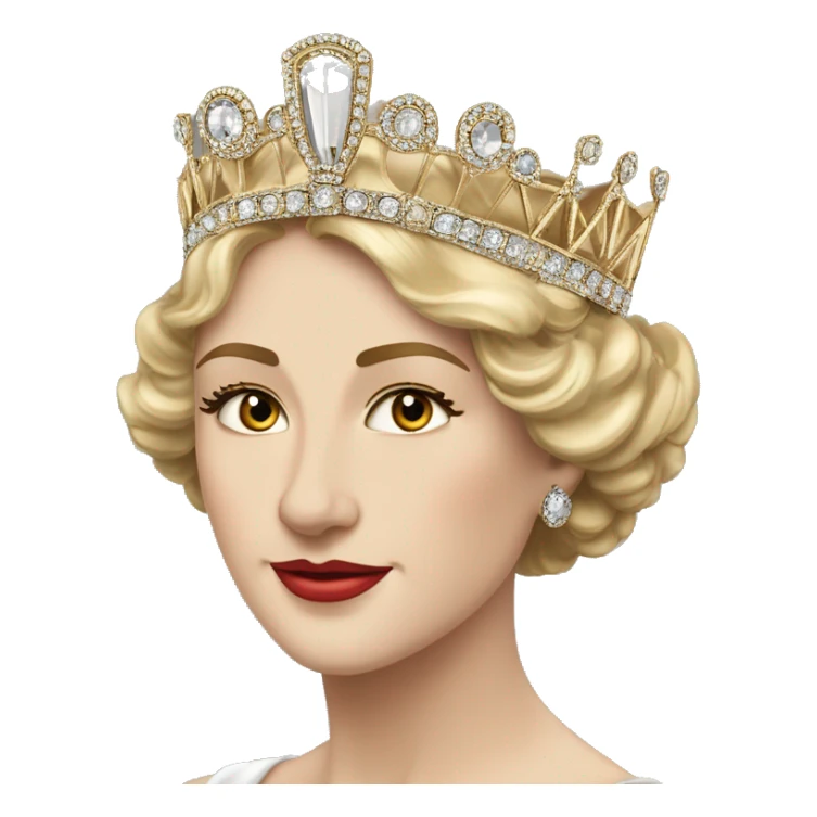 art deco queen mary 20's tiara gold crystals sticker