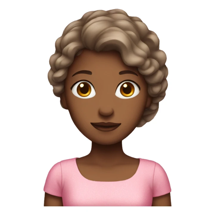 Girl wearing pink dress sticker