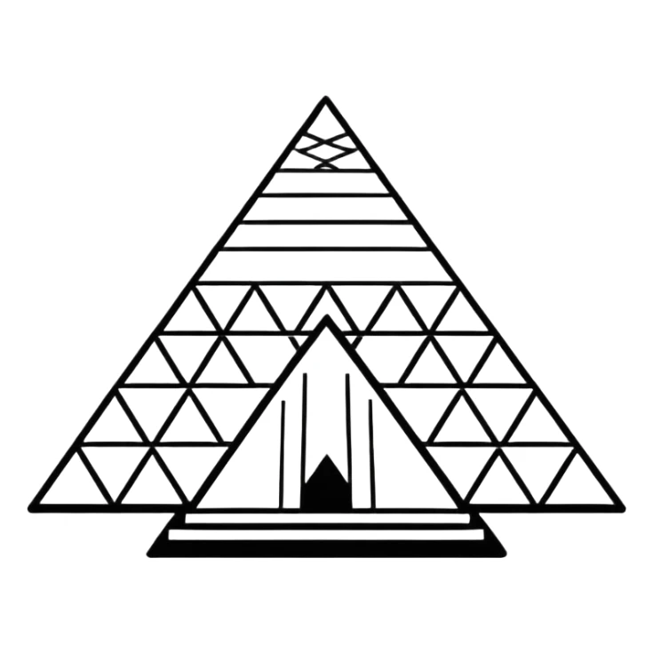 now u want a sticker black an white with louvre museum and he pyramide sticker