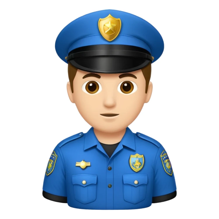 Un policía pero las características que sean de futbol sticker