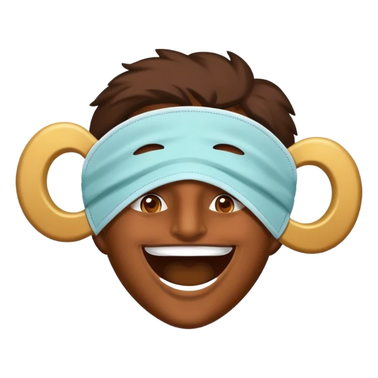 😔 emoji taking off a happy mask sticker