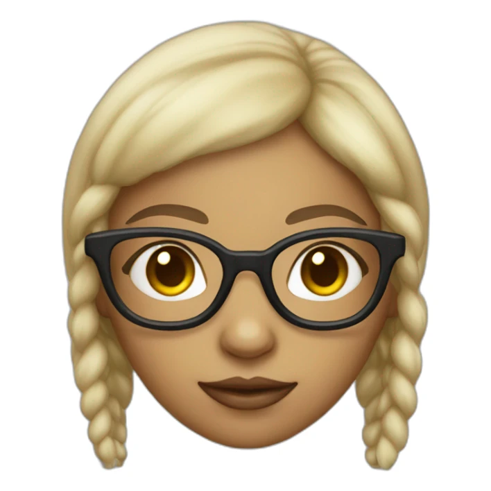 Light skin girl elf with glases sticker