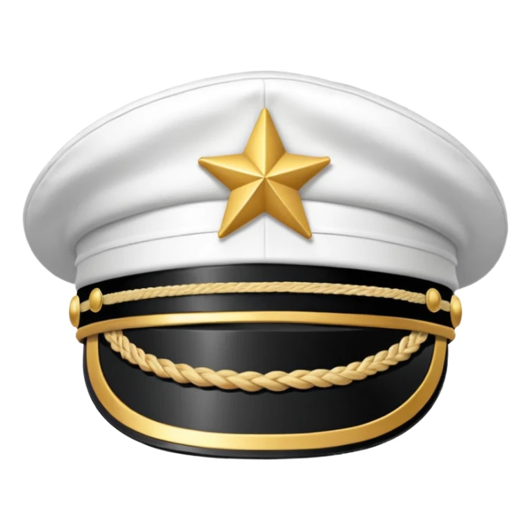 white captain hat closeup alone sticker