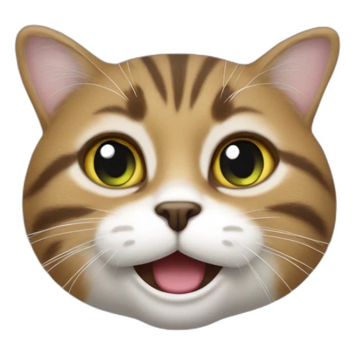 un chat avec un caca sur la tête sticker