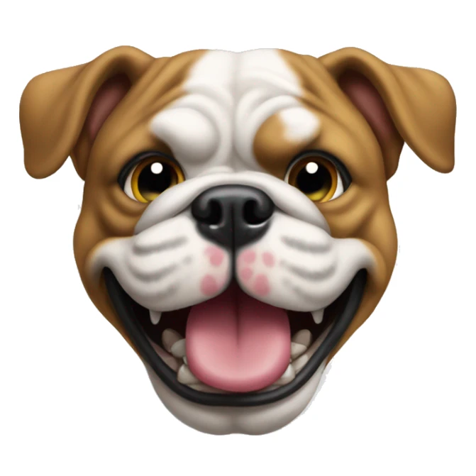 bulldog celebrating sticker