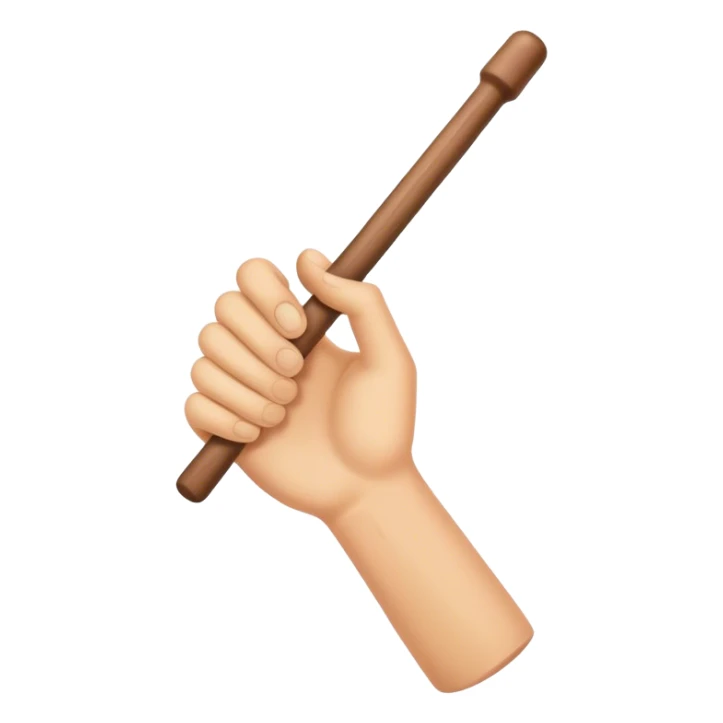 Hand holding Woodstick sticker