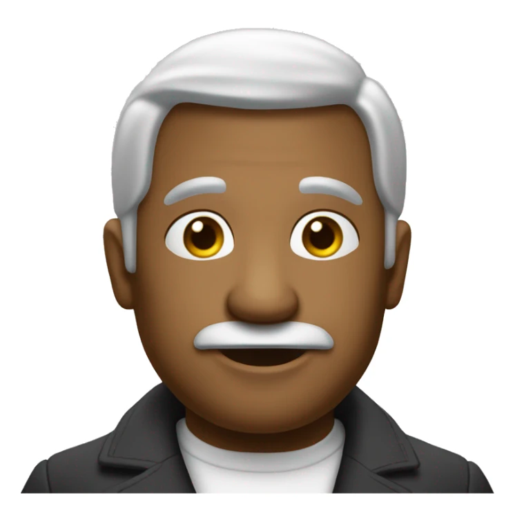 Papa blanc poivre et sel sticker