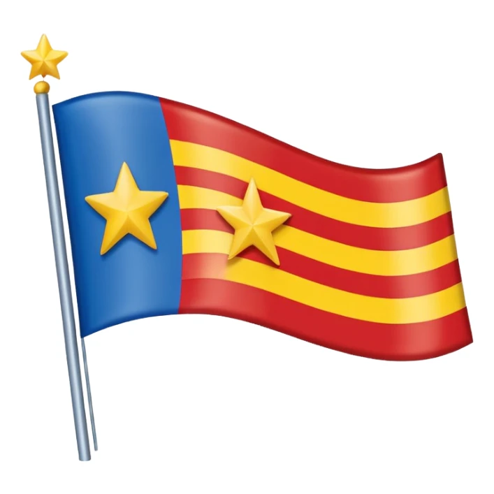 Make an a flag that is red blue red it’s a yellow star in the middle no stick  sticker