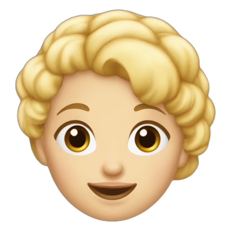 Tête petite fille blonde qui mange un croissant  sticker