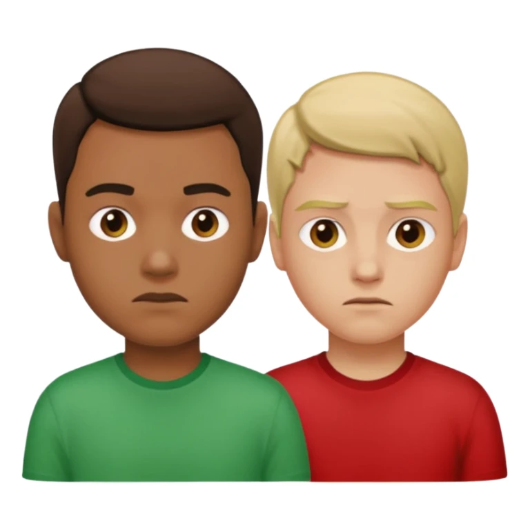  Indifference - 2 people with one facing right and the other facing left. Both look uninterested sticker