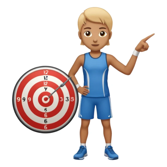 persona apuntando a dianas deporte sticker