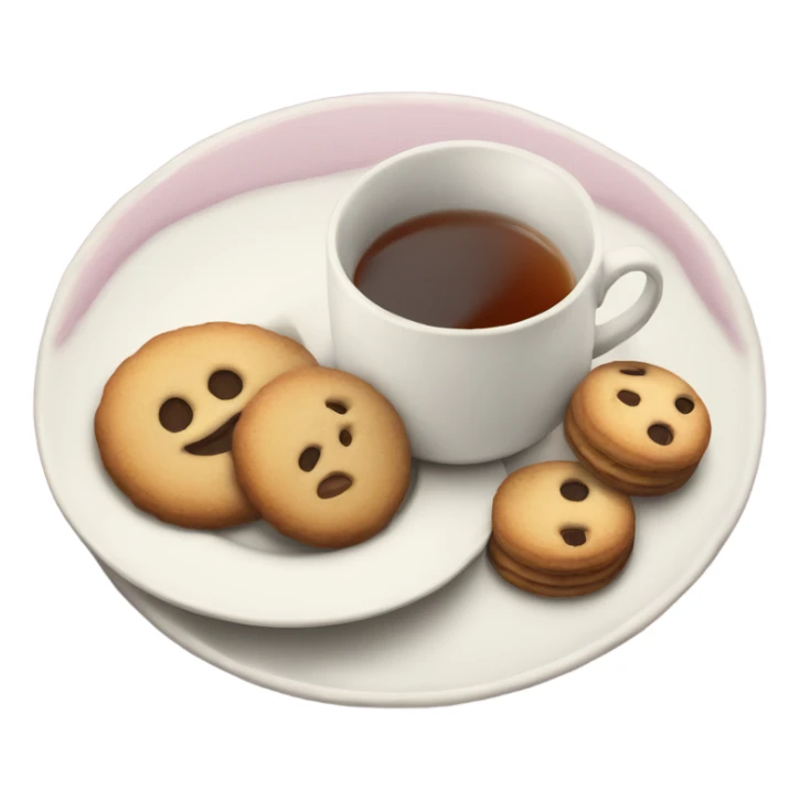Tea and a plate of cookies  sticker