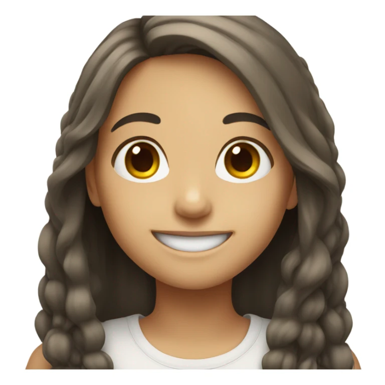 smiling girls with long hair sticker