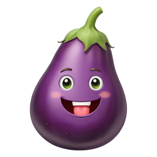 Middle finger eggplant  sticker