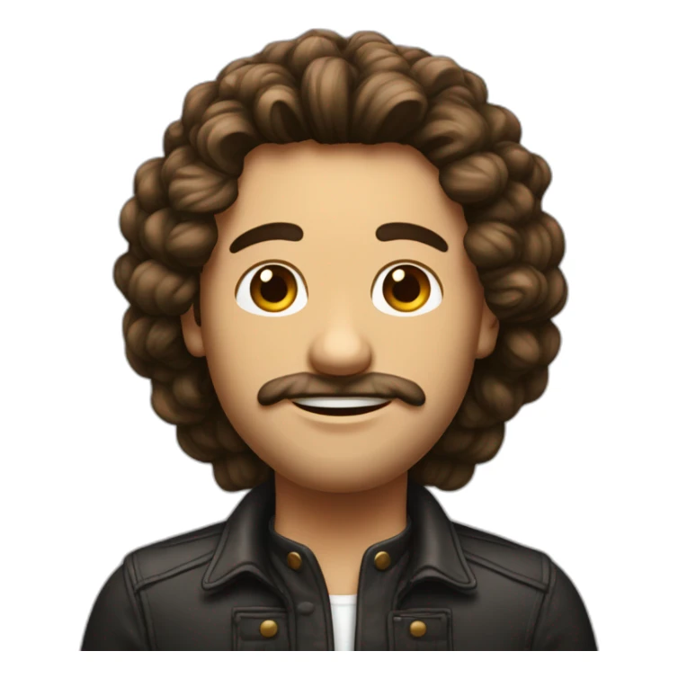 Un homme bronzé avec les cheveux long bouclés noir sticker