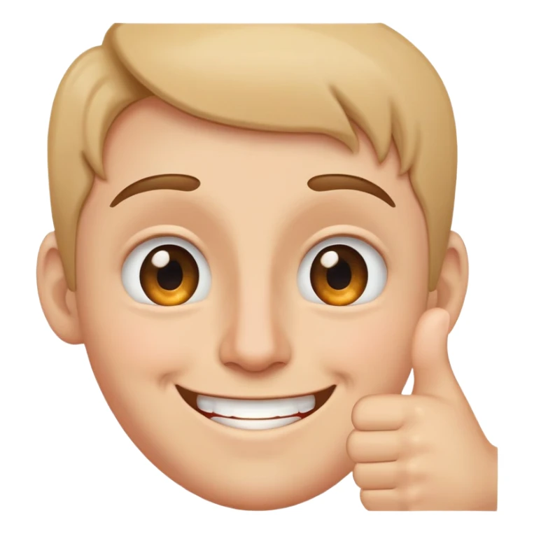 Smile face one tear coming out of left eye either thumbs up  sticker