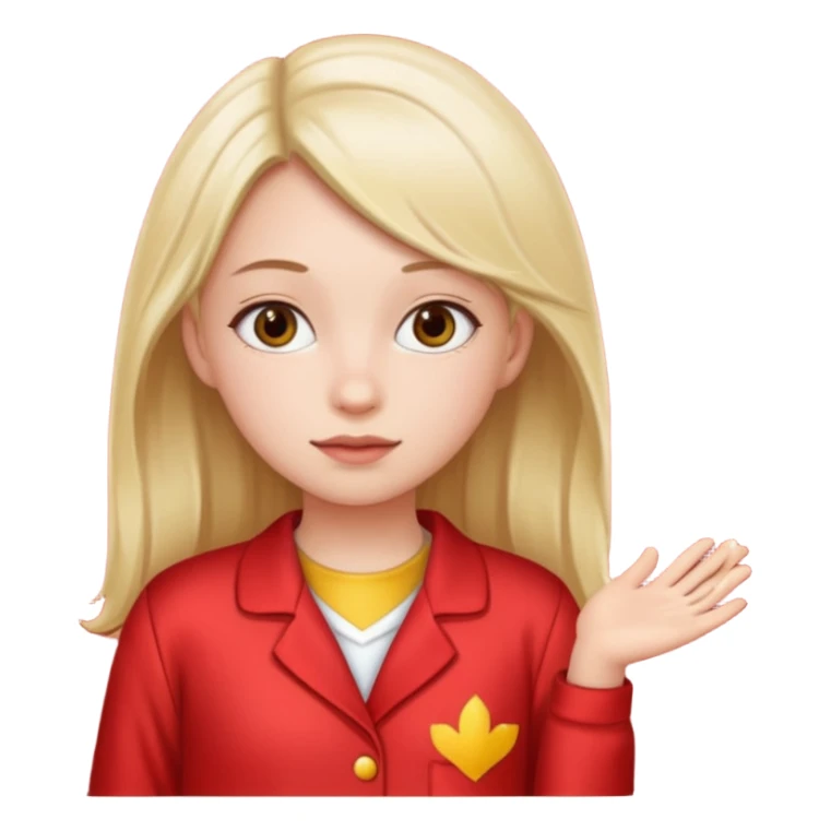 A blogger girl in red pajamas sticker