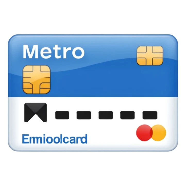 generate an ios genmoji of  a metro card sticker