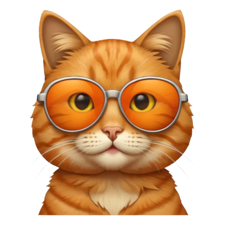 Cat wearing sunglasses sticker
