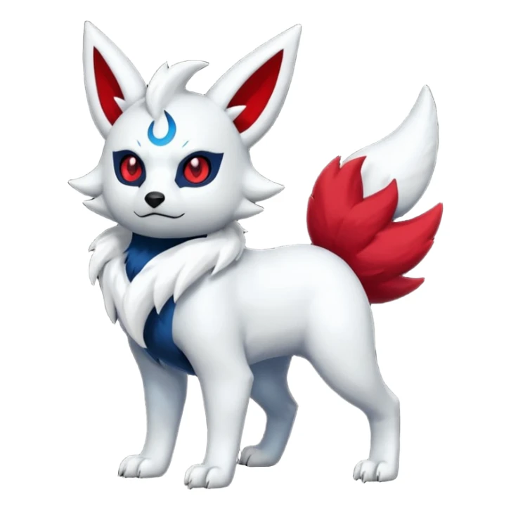 Absol-Zorua-Umbreon-Zangoose-fusion (full body) sticker