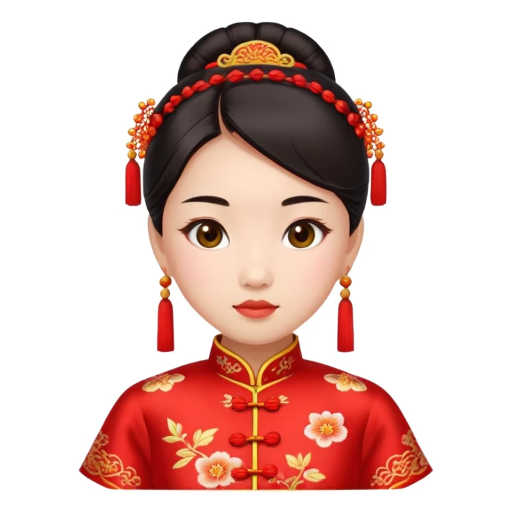 Asian girl in Chinese dress sticker
