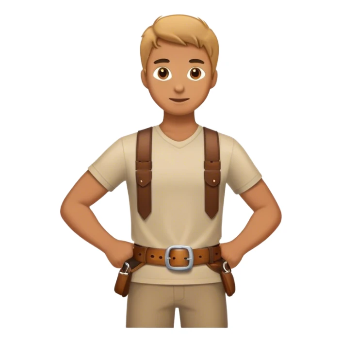 Papa qui tient une ceinture  sticker