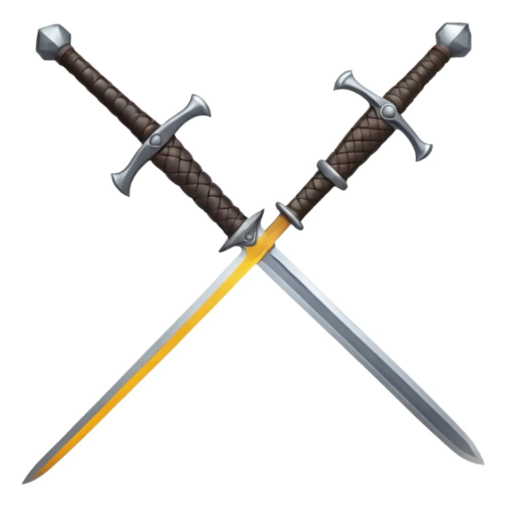 a viking blade, bastard sword, transparent background, the hilt is bound in black, straight blade sticker