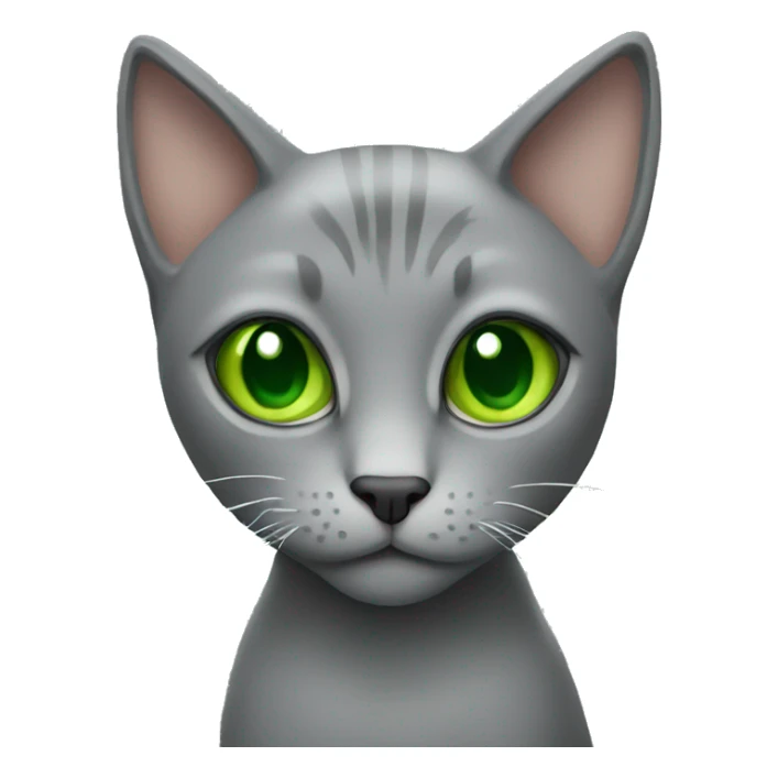 Grey cat with green eyes with boxing gloves on  sticker