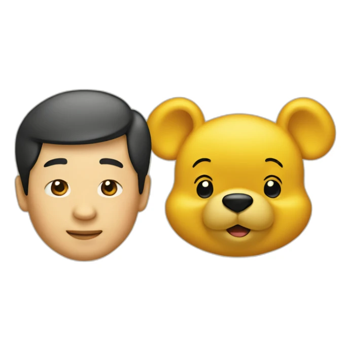xi jinping and Winnie the Pooh sticker
