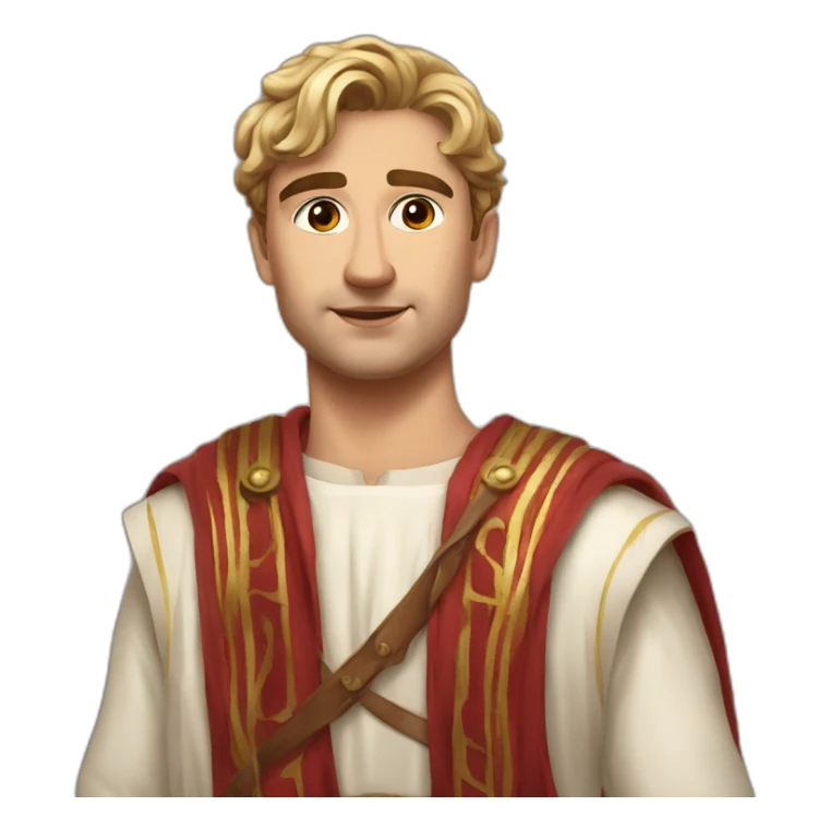 Paul Mescal handsome wearing roman clothes realistic sticker