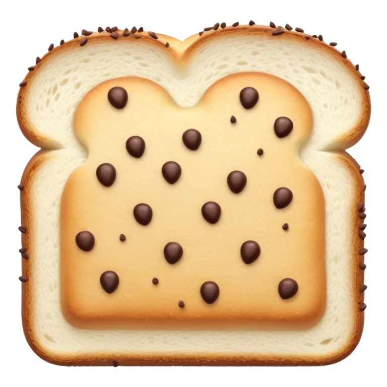 Slice of white bread with chocolate sprinkles sticker