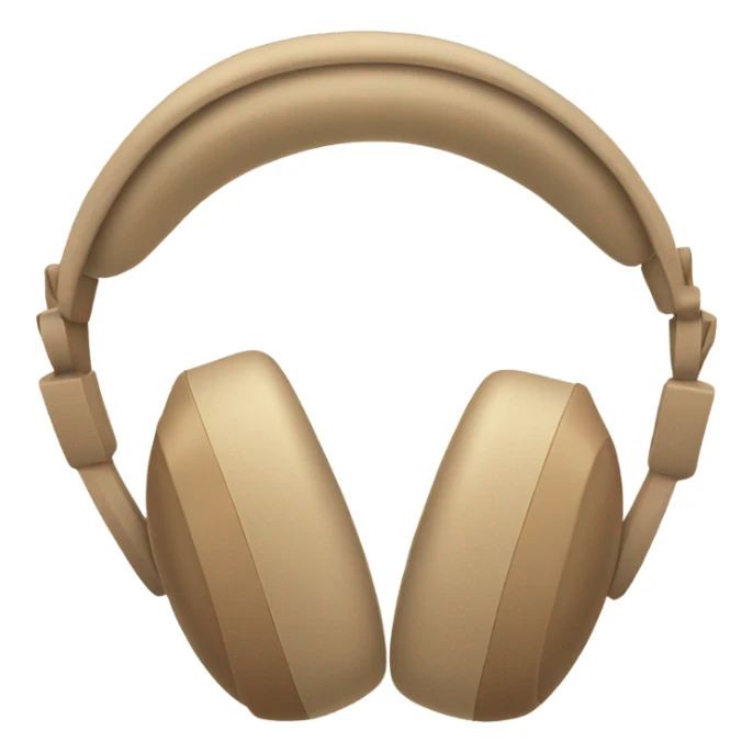 beige apple headphones with brown bows sticker