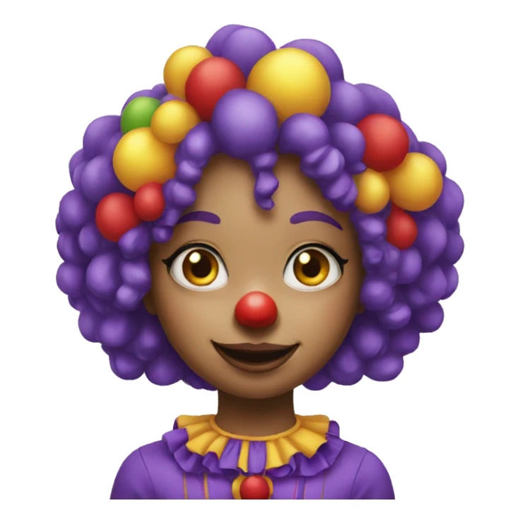Girl clown sticker