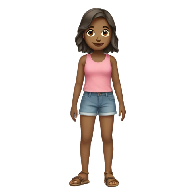 Girl with sandal in her hand sticker