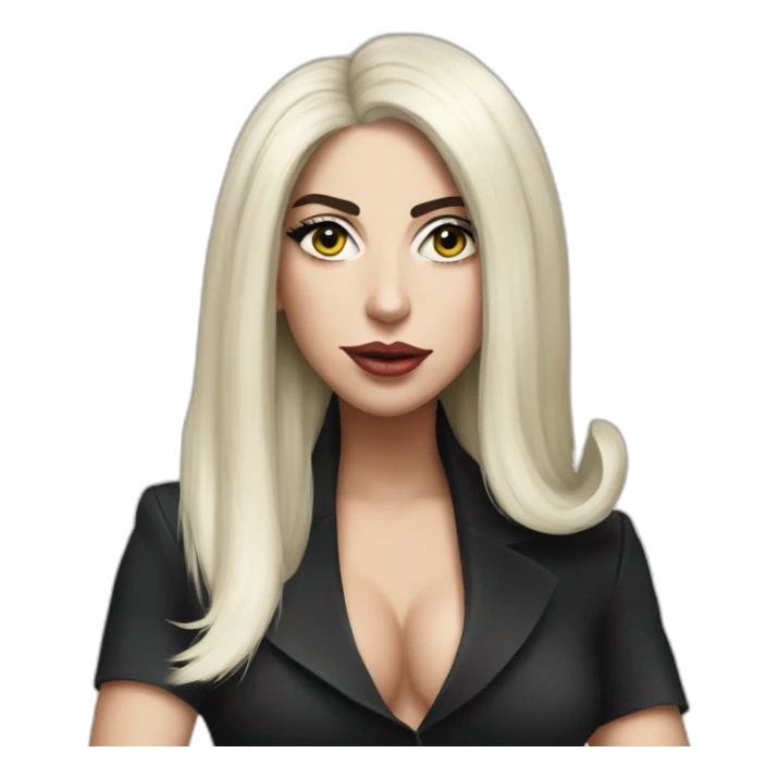 Lady Gaga in poker face sticker