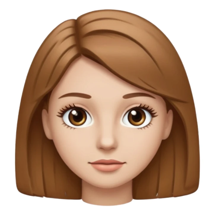 Cheveux un peu plus clair des cils moyen et des sourcils clair sticker