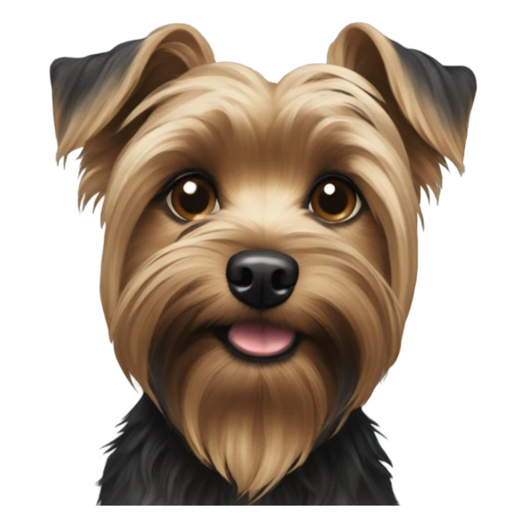 A mainly black dog Yorkshire-terrier/yorky mix sticker