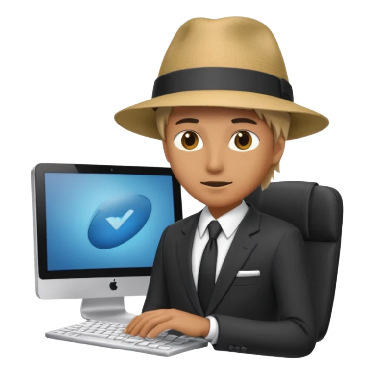  A person that has a computer screen as it head A person that has a computer screen as it’s hat and wear a suit and wears a suitand is wearing a suit sticker
