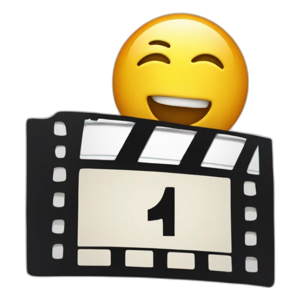 a filmstrip with the number 1 sticker