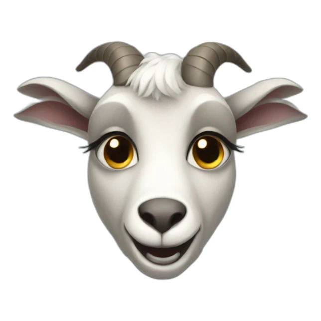 Creepy goat wearing a dress  sticker