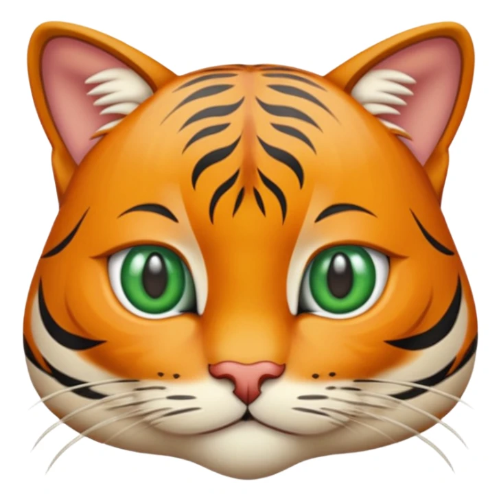 Un chat tigré poil long avec des yeux verts sticker