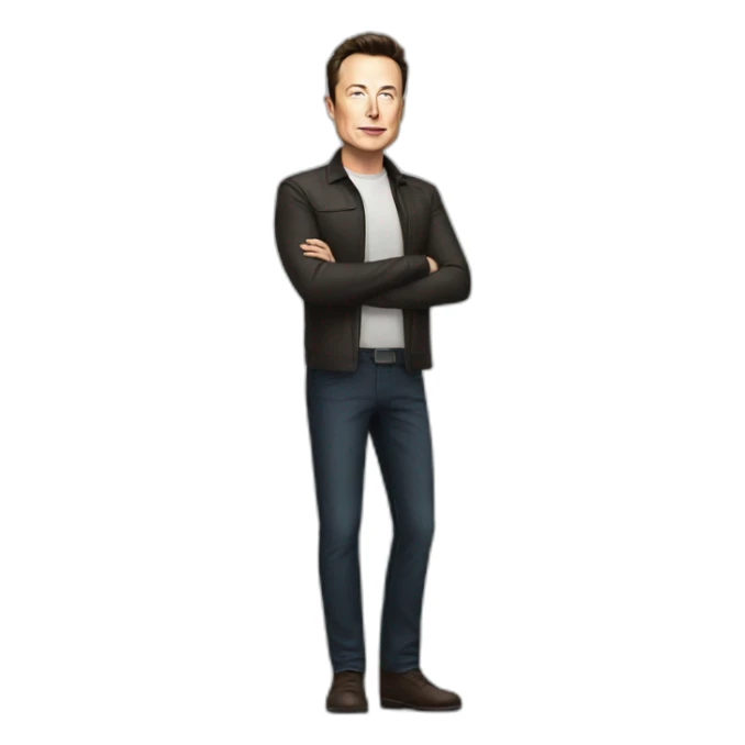Elon musk standing full body sticker