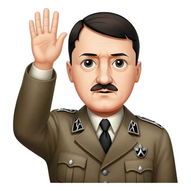 Adolf Hitler doing nazi salute sticker